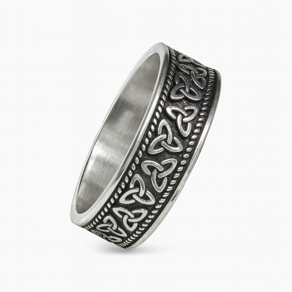 Steel Viking Celtic Knot Ring