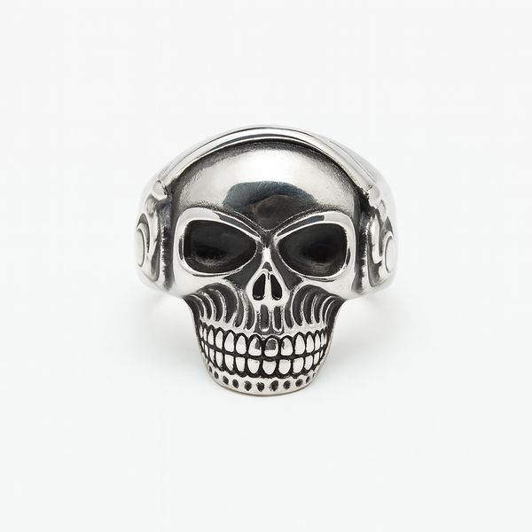 Skull & Headphones Ring