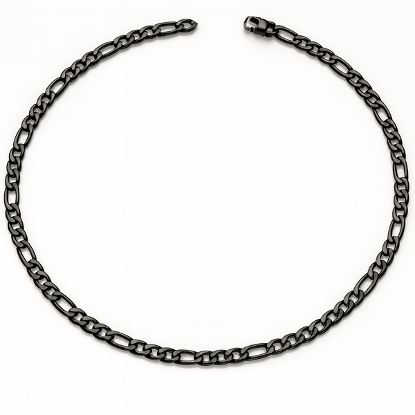 Steel Figaro Necklace with IP Plating