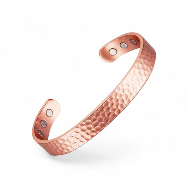 Slim Copper and Magnet Cuff - Hammered Finish