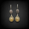 Sterling Silver Rutilated Quartz Hook Earrings