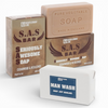 Gentlemen Joe S.A.S Bar Soap with opened box and soap bar displayed on white background