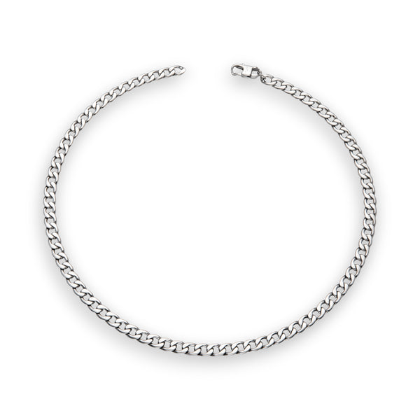 Stainless Steel Curb Chain Necklace