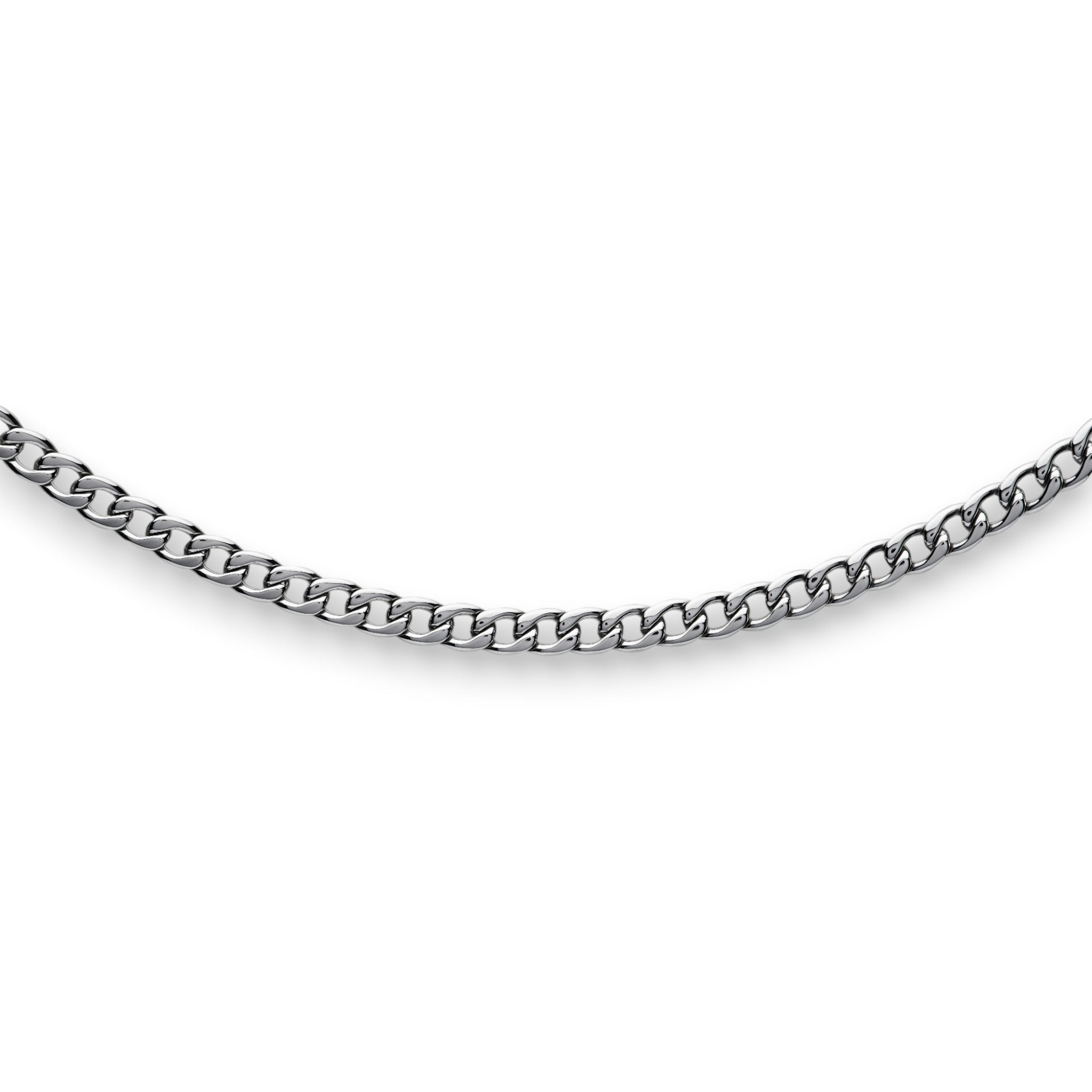 Stainless Steel Curb Chain Necklace