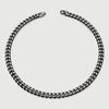 Stainless Steel 10mm Black Curb Chain Necklace