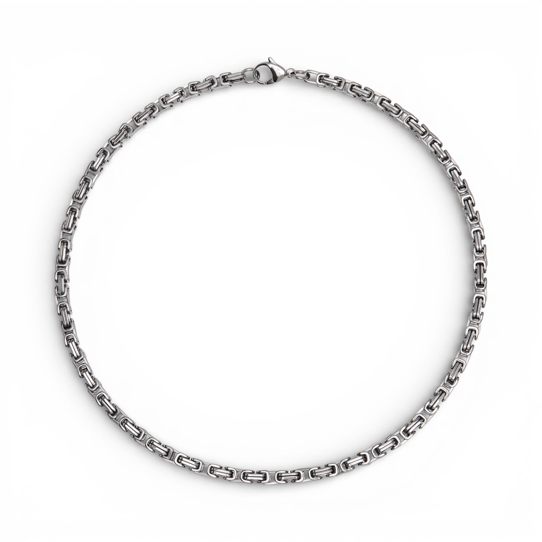 Stainless Steel Byzantine Chain Necklace