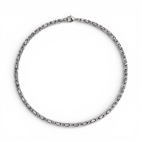 Stainless Steel Byzantine Chain Necklace