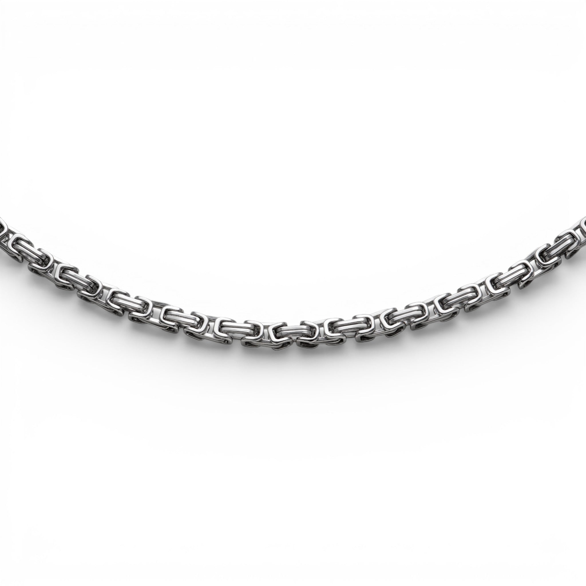 Stainless Steel Byzantine Chain Necklace
