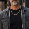 Gold IP Plated Stainless Steel 8.5mm Box Chain Necklace