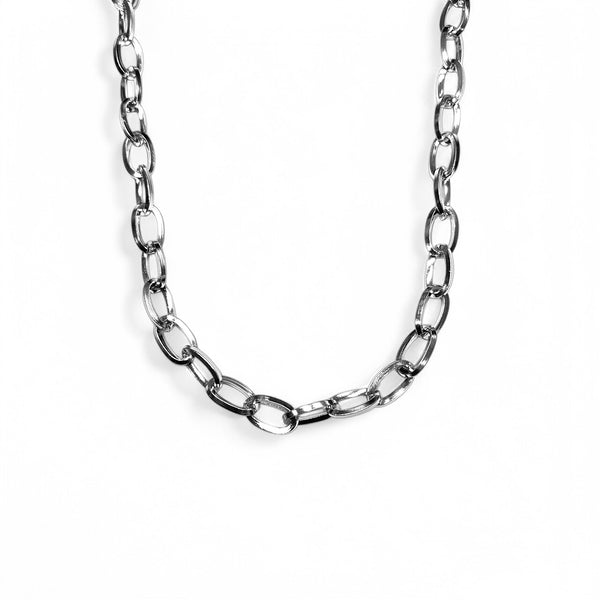 Stainless Steel Oval Link Chain Necklace - 6mm