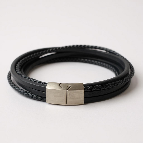 Multi-strand Leather Bracelet - 24cm
