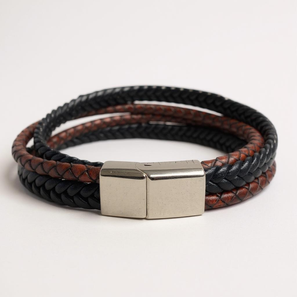 Multi-strand Leather Bracelet - 22cm