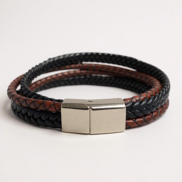 Multi-strand Leather Bracelet - 22cm
