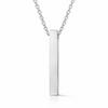 men’s engravable polished stainless steel bar necklace on chain