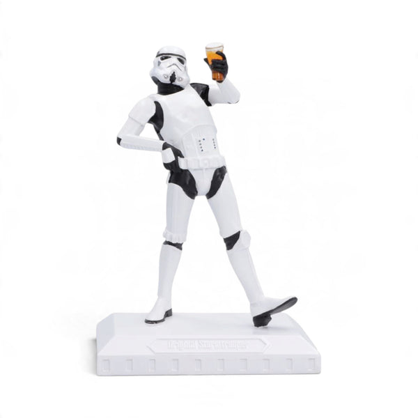 Original Stormtrooper Raise a Glass 17.4cm hand painted polyresin figurine featuring a white armoured Stormtrooper raising a glass in celebration