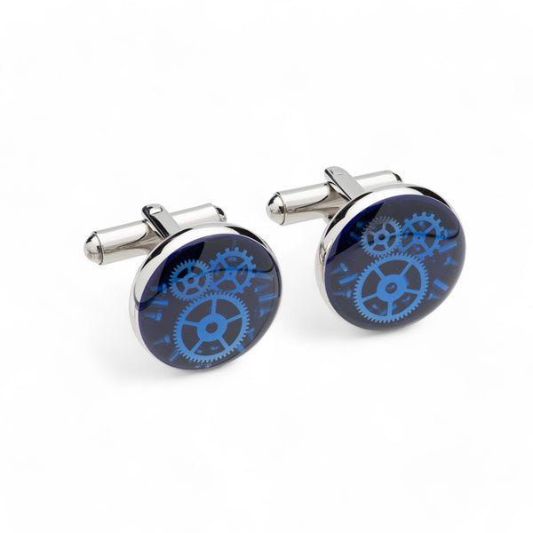 Stainless Steel Cufflinks with Gear Parts