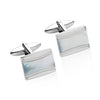 Stainless Steel Cufflinks with Mother of Pearl
