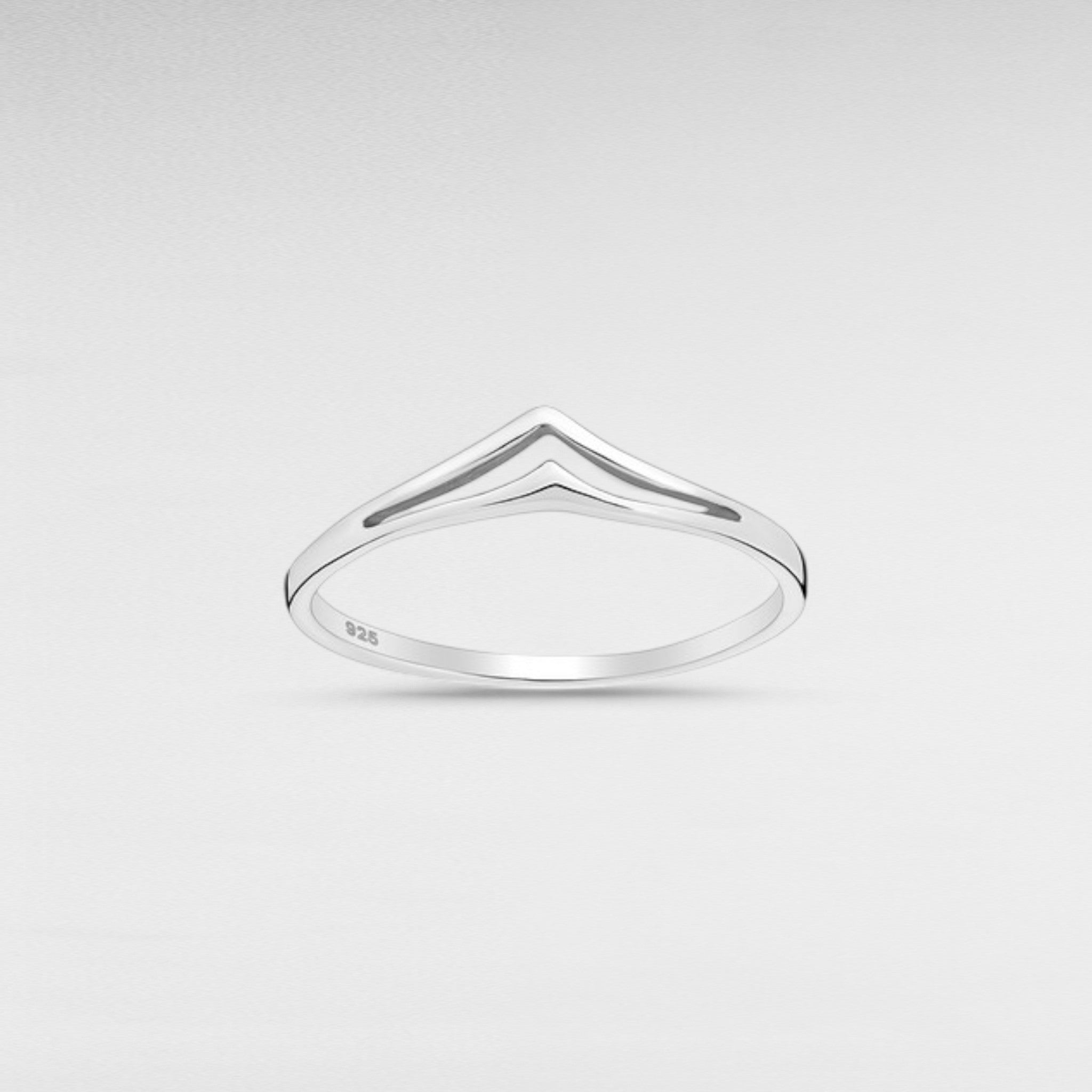 Silver Chevron Ring
