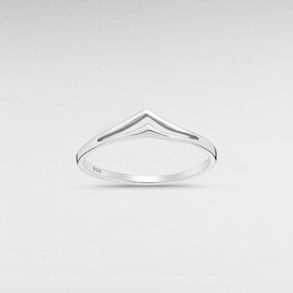 Silver Chevron Ring