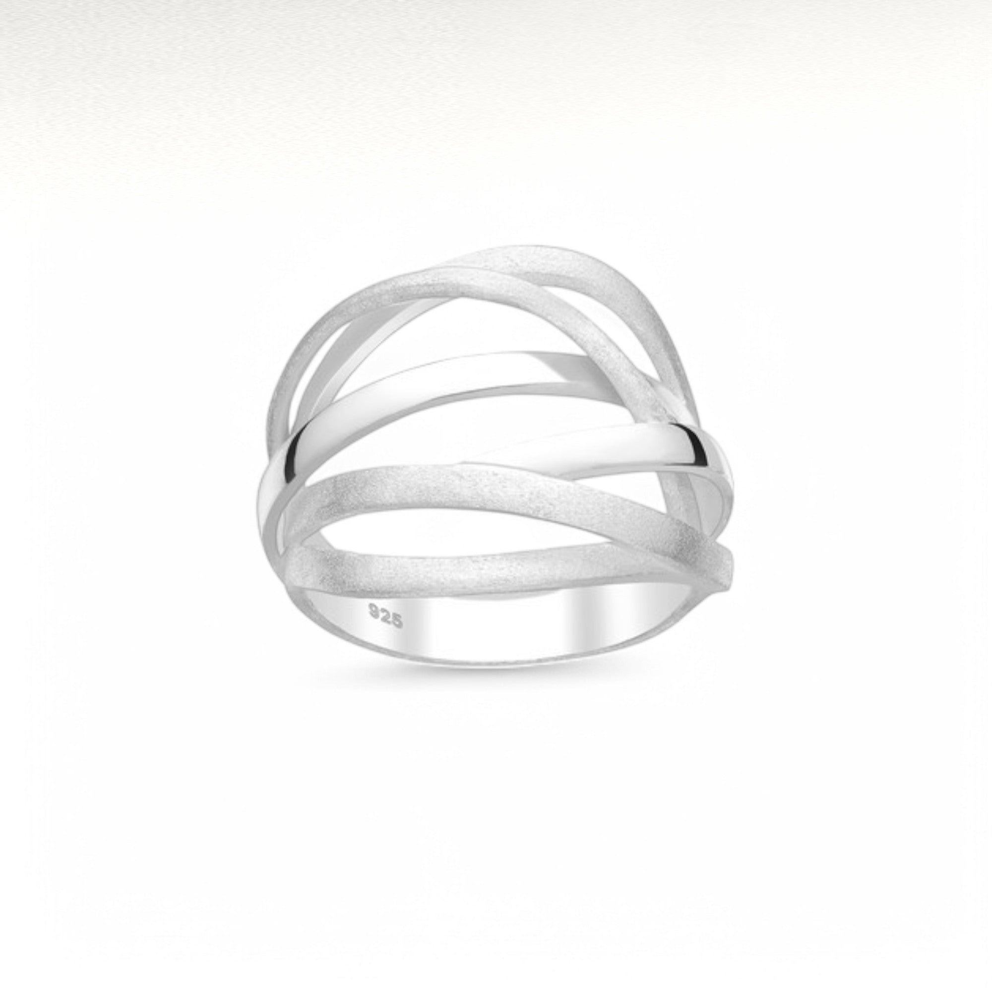 Sterling Silver Matte and Polished Ring
