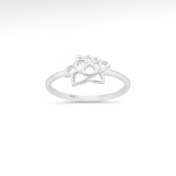 Sterling Silver Lotus Ring