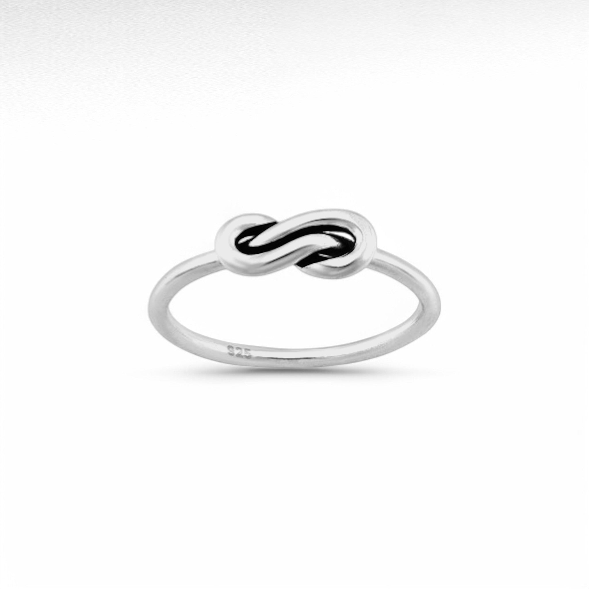 Sterling Silver Oxidized Knot Ring