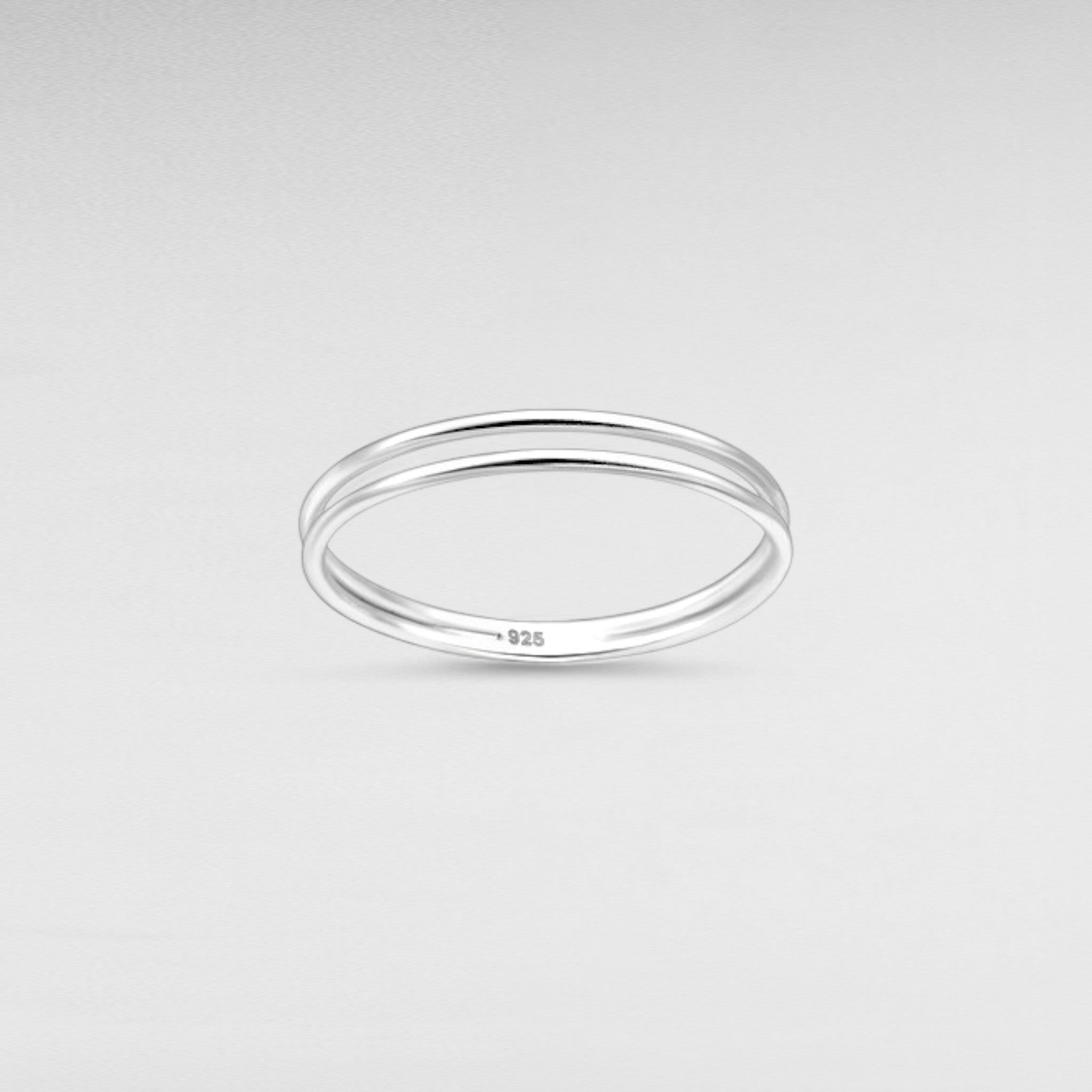 Sterling Silver Double Band Ring