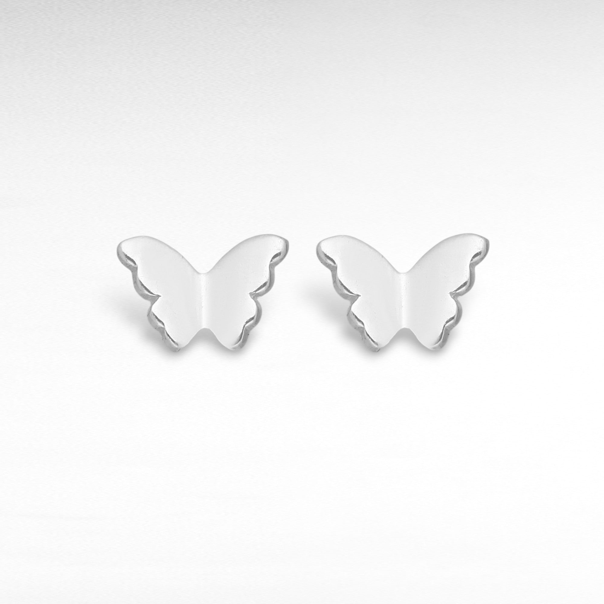 Sterling Silver Butterfly Stud-Back Earrings