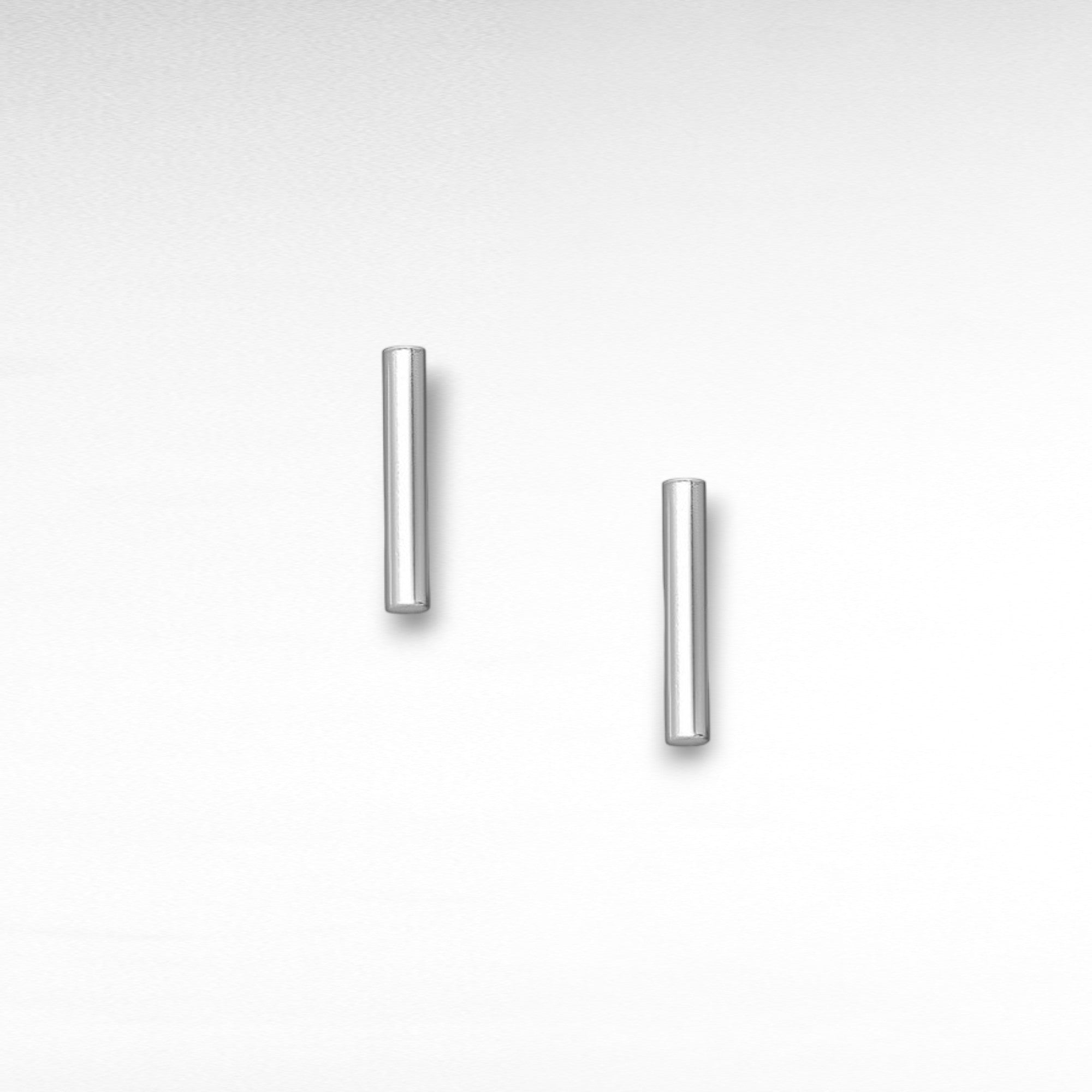 Sterling Silver Stud-Back Bar Earrings