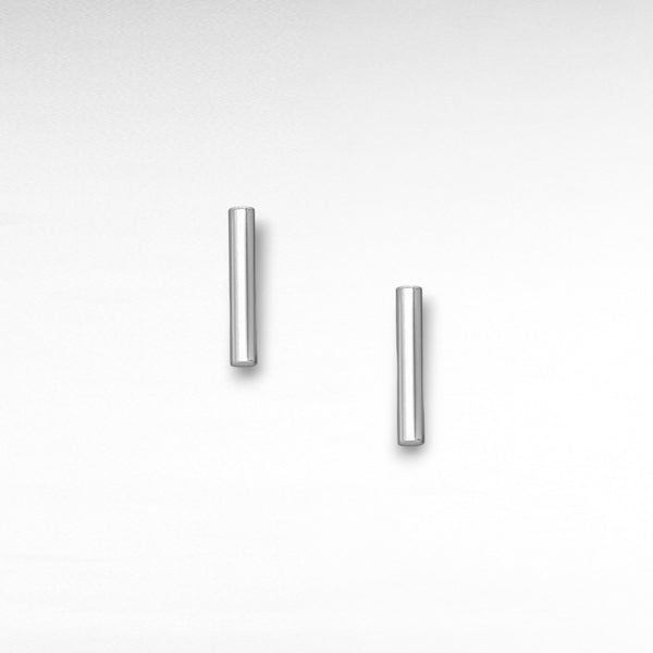 Sterling Silver Stud-Back Bar Earrings