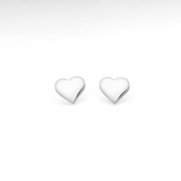 Sterling Silver Heart Stud Earrings
