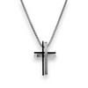Steel with Black Cross Necklace