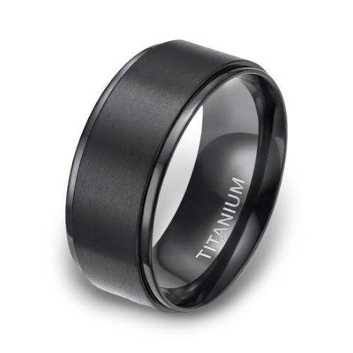 Black Titanium Ring - 10mm