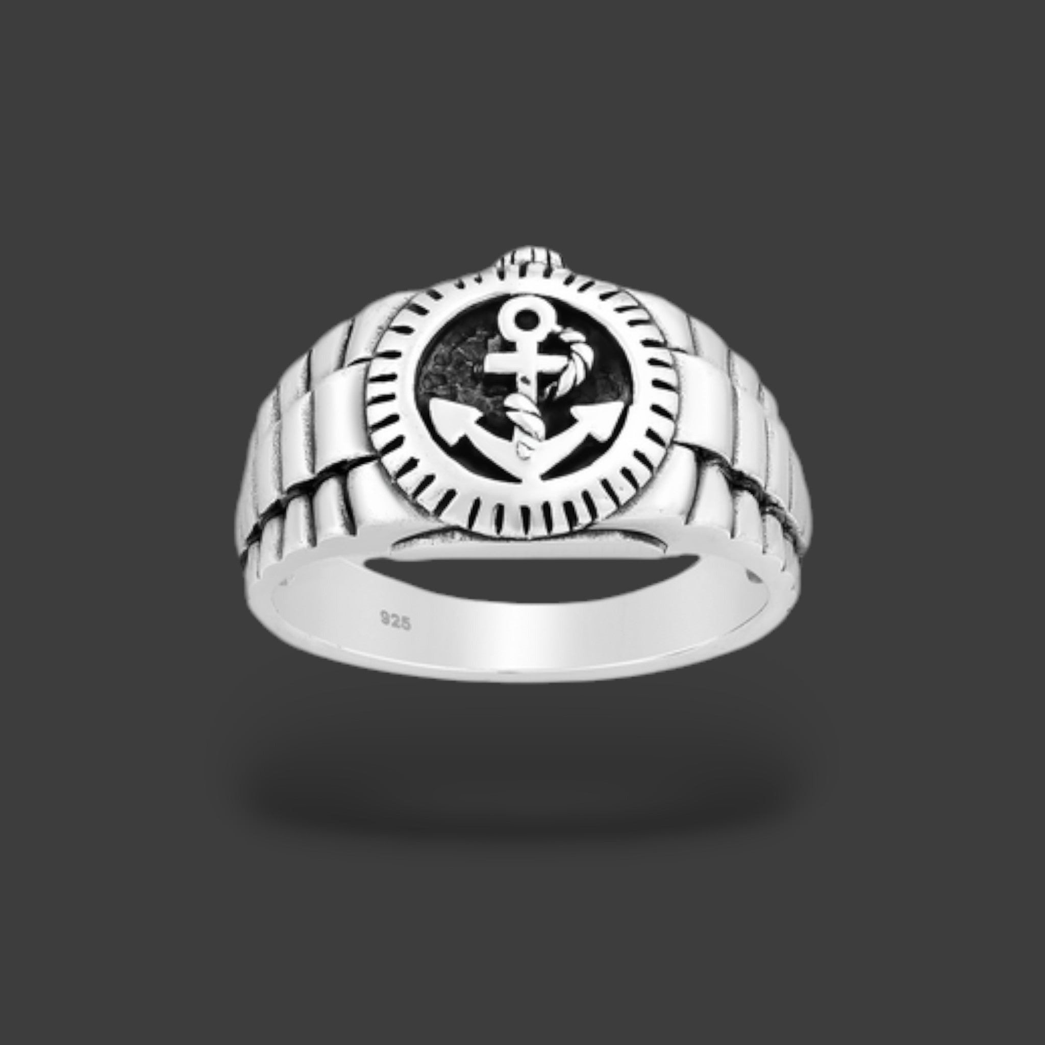 Sterling Silver Anchor Ring