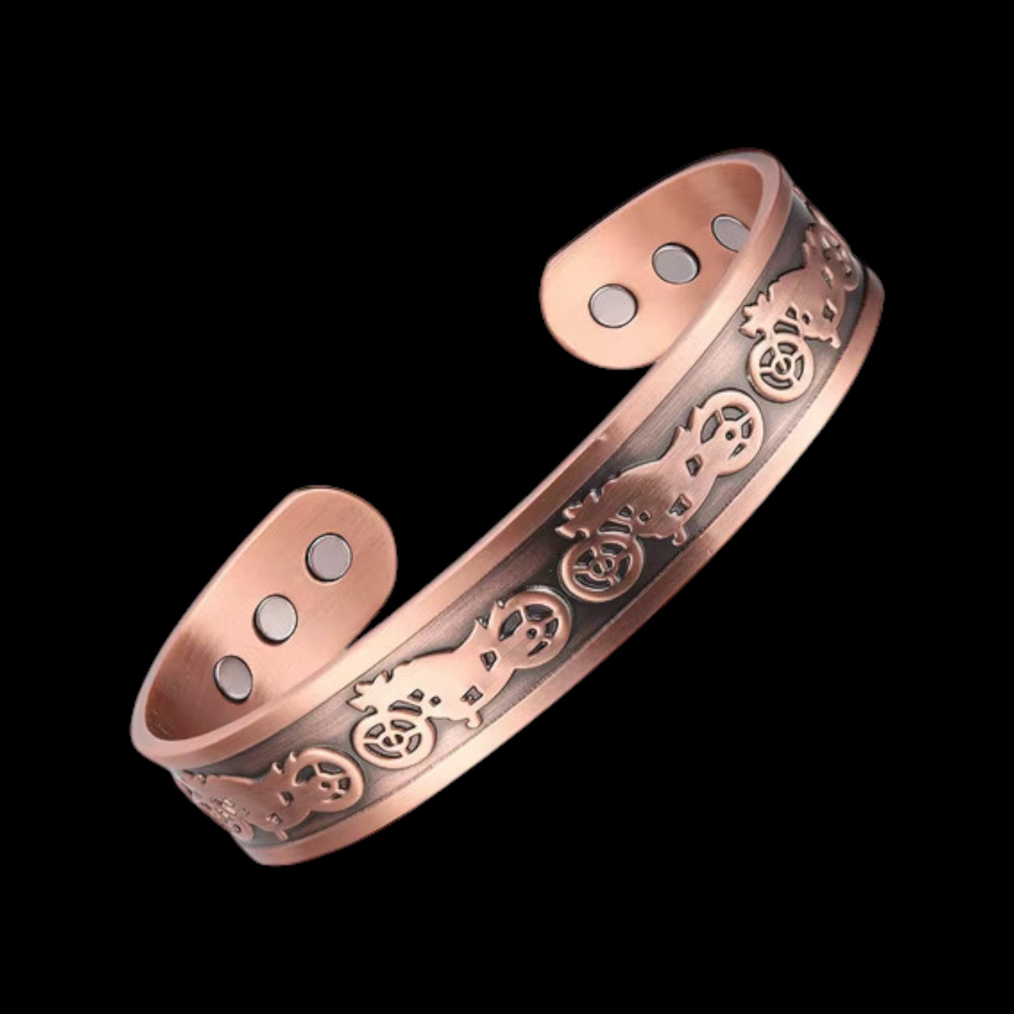 Copper and Magnet Cuff - Biker