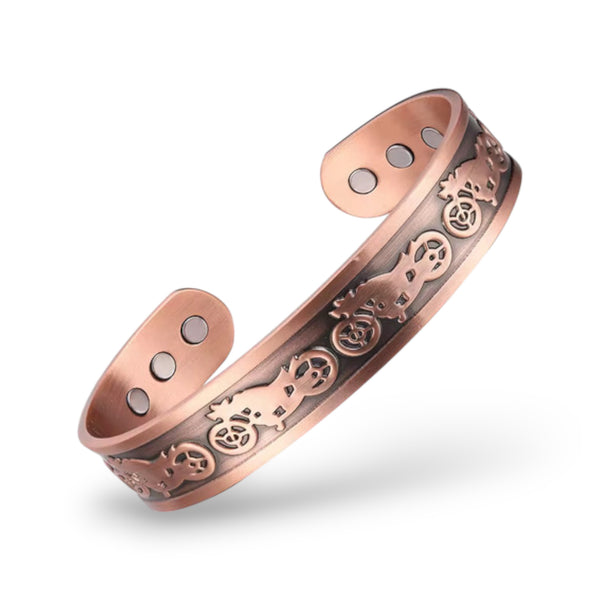 Copper and Magnet Cuff - Biker
