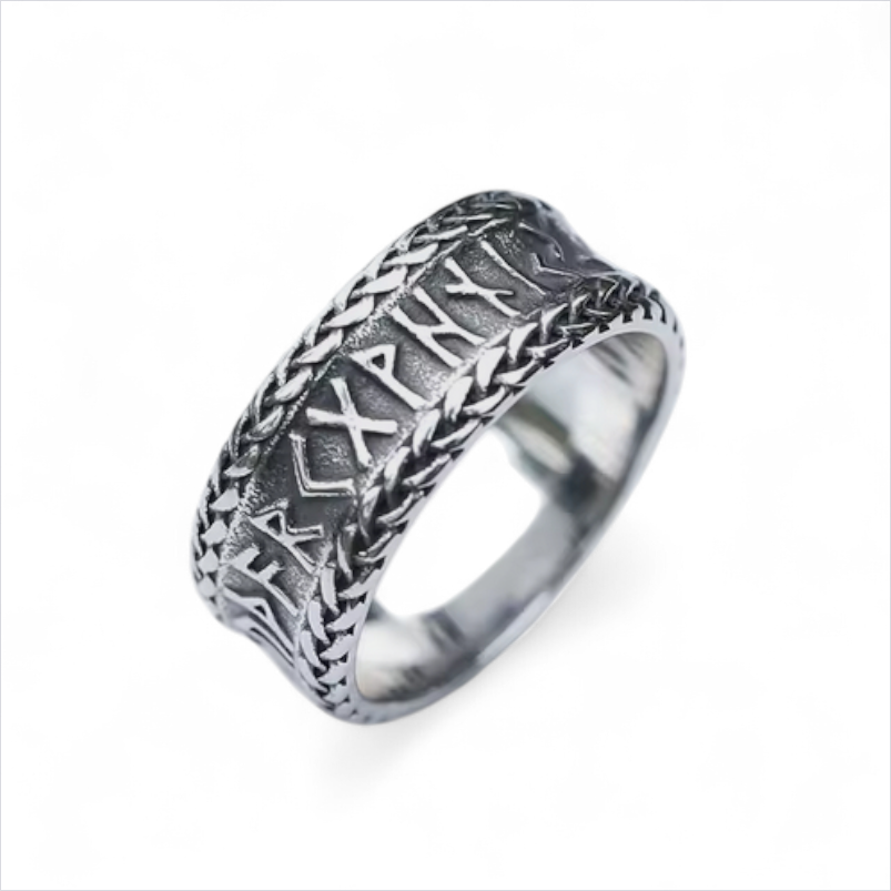 Vintage Viking Celtic Knot and Rune Ring