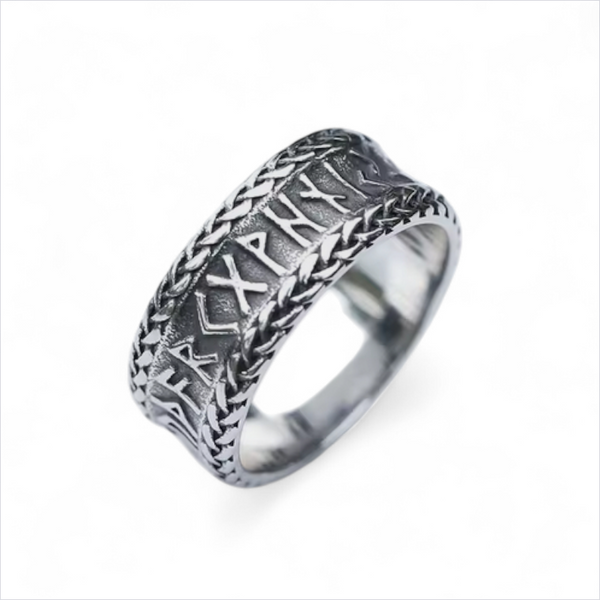 Vintage Viking Celtic Knot and Rune Ring