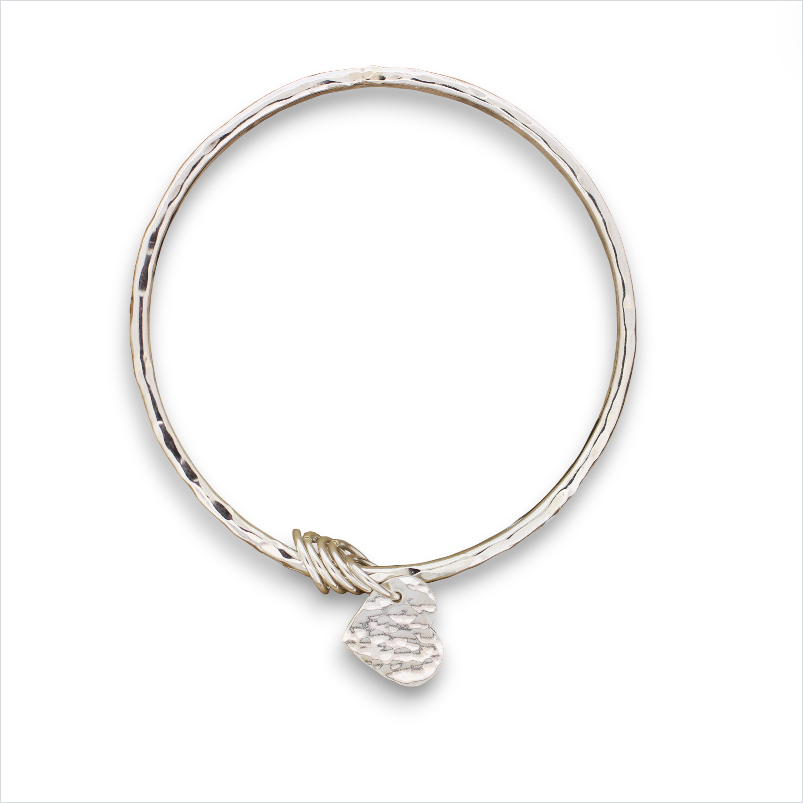 Hammered Bangle - 3.5mm