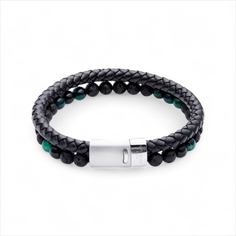 Leather & Bead Bracelet