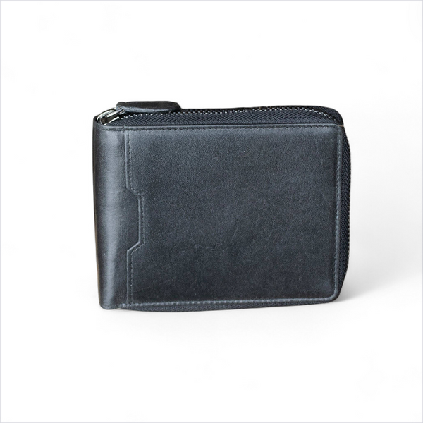 Men’s Leather RFID Zip Wallet