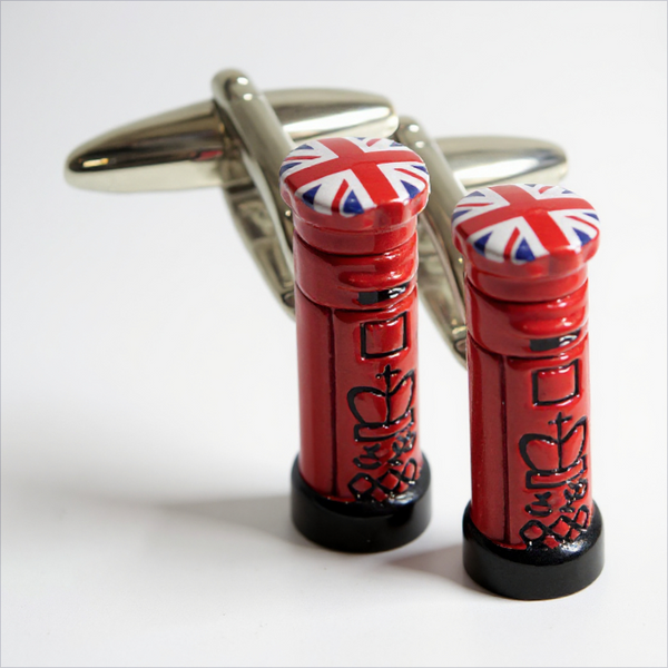 Union Flag Post Box Cufflinks