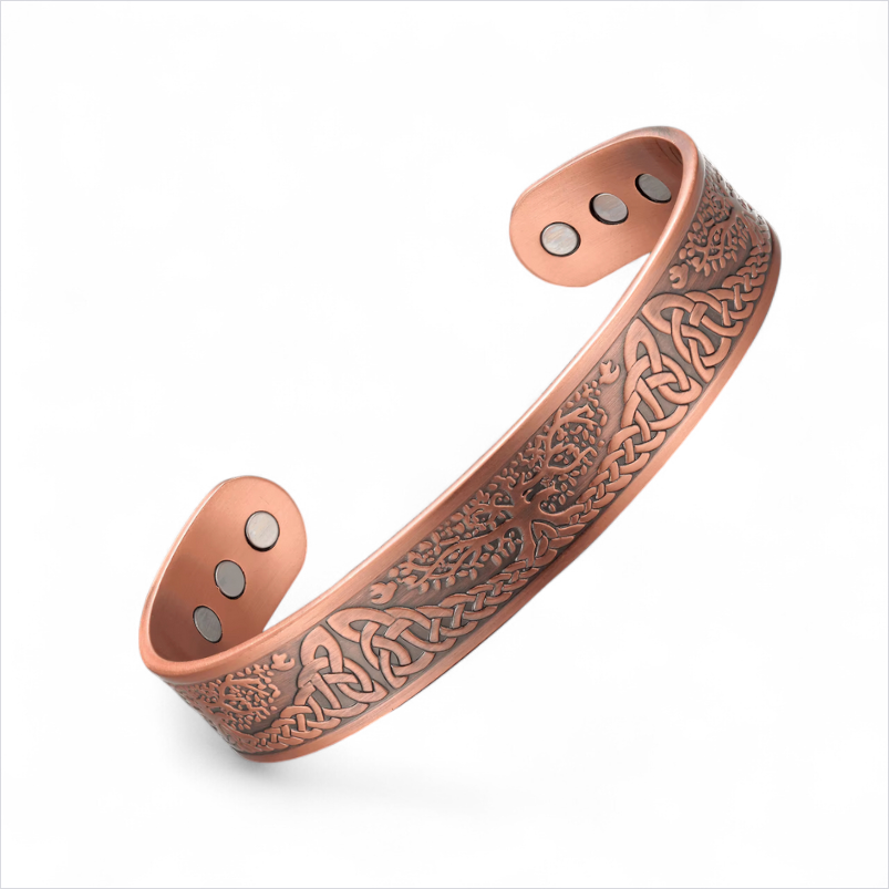 Copper Magnetic Cuff – Tree of Life