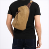 Vintage Waxed Canvas Crossbody Sling Backpack