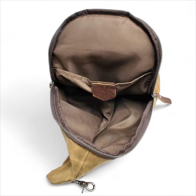 Vintage Waxed Canvas Crossbody Sling Backpack