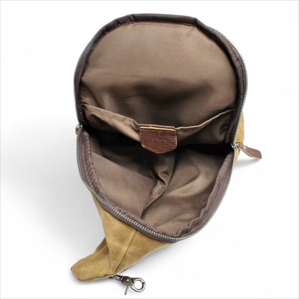 Vintage Waxed Canvas Crossbody Sling Backpack
