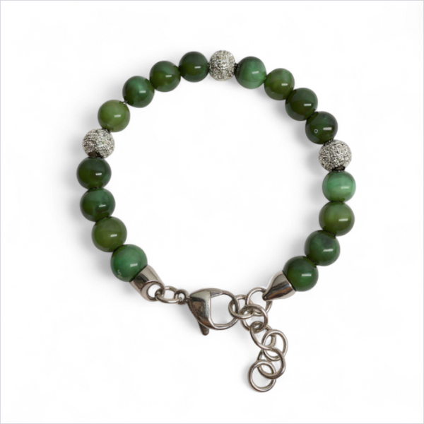 Green Tiger Eye Bead Bracelet