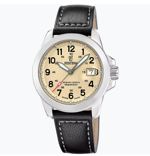 Men’s Festina Swiss Made Field Watch – Three Interchangeable Straps