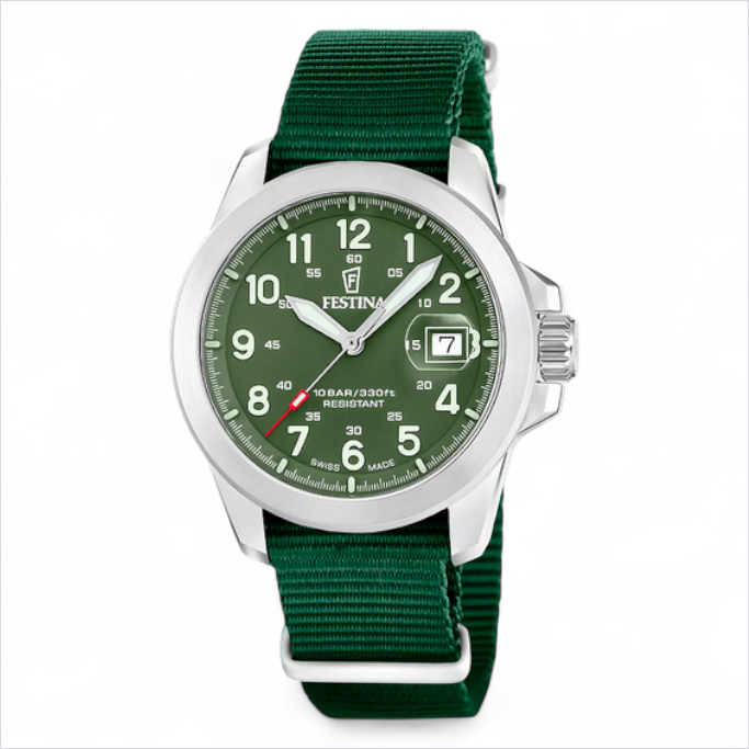 Men’s Festina Swiss Made Field Watch – Three Interchangeable Straps