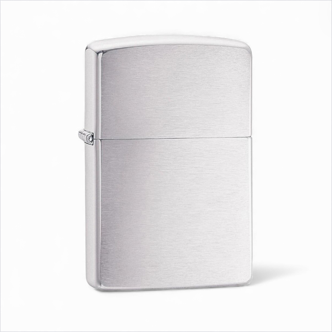 Zippo - 200 Chrome Brushed Genuine Lighter